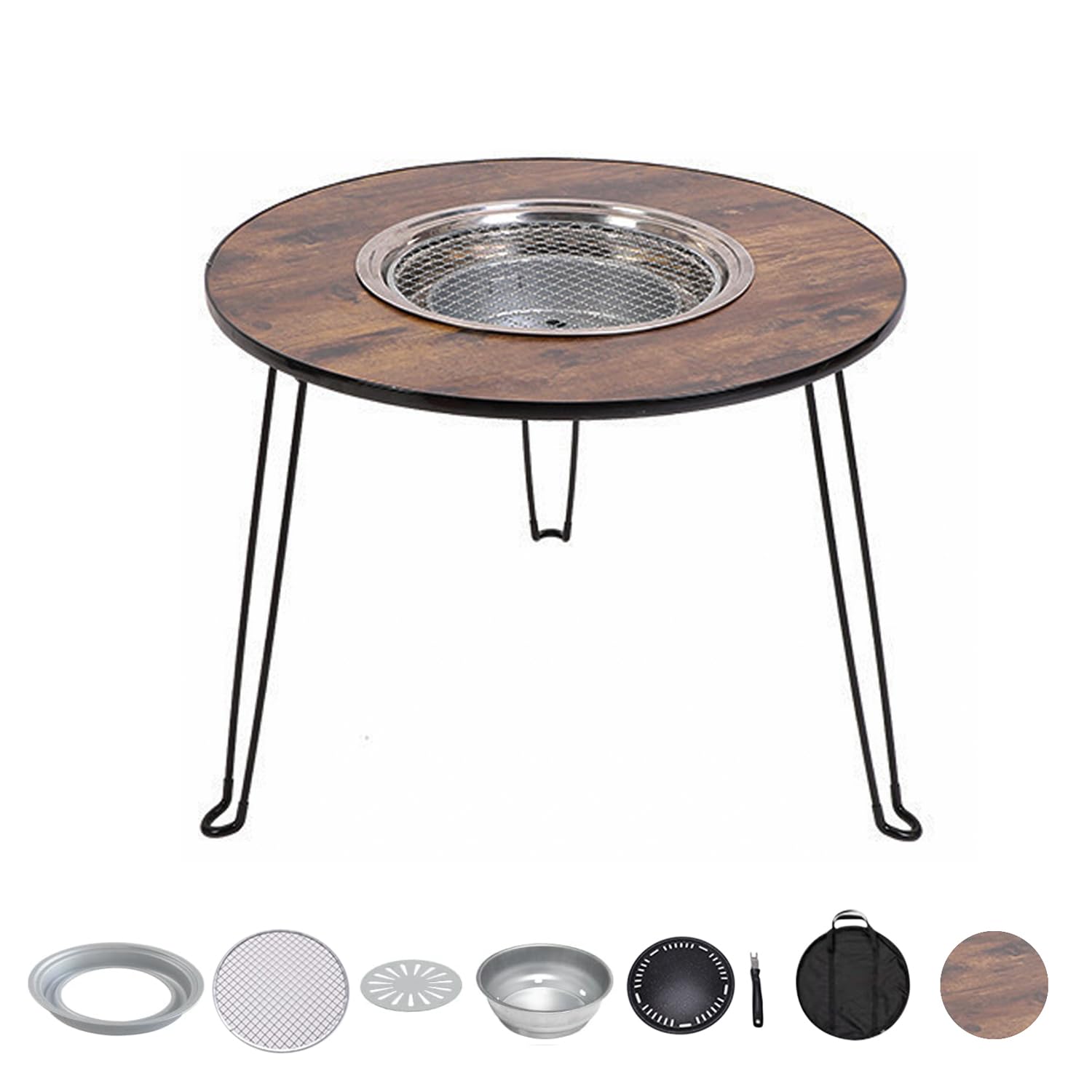 Складной кемпинговый садовый гриль Якинику костер гриль плита в комплекте стол, стол, стол, стол, стол, плита, стол, компактный, гриль, (Стиль Б)